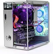 PironMan 5 NVME M.2 SSD PCIE RGB Mini PC Case for Raspberry Pi 5
