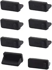 XYWHPGV Rubber Computer Laptop Notebook USB 2.0 Type A Female Port debris debris Cover Cap Protector 8pcs Black(76f0f 53f9e 86f12 2b527 01727 e0b92