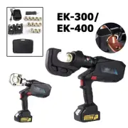 18V Electric Rechargeable Cable Hydraulic Pliers Crimping Tool Set EK-300 EK-400