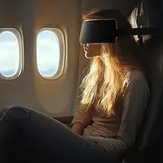 FwQoFvk Airplane Head Strap Portable Headrest Pillow With Adjustable Buckle - Space Saving Travel Sleeping Pillow, Eye Masks - Stops Heads Bobbing for Car and Plane Travel