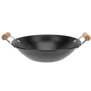Carbon Steel Frying Pan Stainless Griddle Scale-proof Wok Hot Pot