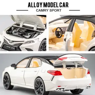 🔊 模型車 1:24 Toyota 豐田 Camry 凱美瑞 仿真汽車模型 合金車模 聲光回力開門 收藏擺件 彩盒包裝