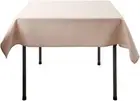 Square Tablecloth, 52 X 52 Inch, Beige Table Cloth for Square or round Tables in
