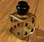 Rare 1920s Rochambeau Paris French Vintage Die Dice Glass Perfume Bottle Sealed