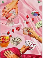 Diamond Painting Kits for Adults, Pink 5D DIY Diamond Art Kits Full Drill Diamond Dots for Gift Wall Decor and Relaxation Gem Arts 12x16 inch