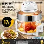 1400W 17L Halogen Oven Cooker Electric Air Fryer LED white Convection cooker