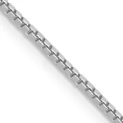 18 Inch 10K White Gold 1mm Box Chain