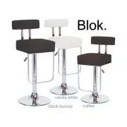 Modern Home "Leather" Adjustable Height Chrome Bar/Counter Stool - Blok Barstool