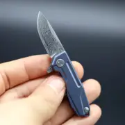 Mini Titanium Pocket Folding Damascus Blade Knife Outdoor Camping EDC Keychain