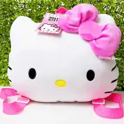 Sanrio Hello Kitty Head Shaped Plush Backpack 10x13" Hello Kitty Pink Bow Plush