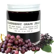 Elderberry Grape Jelly 5 oz - Spreadable Goodness with Sambucus