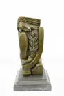 SUPERB ART DECO GIRL, BRONZE STATUE DALI MARBLE BASE SCULPTURE HOTCAST STATUE