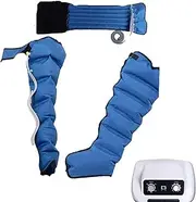 Full Body Waist Arm Leg Relax Instrument, 6 Cavity Electric Air Compression for Lymphatic Drainage Foot Massager, Pneumatic Massager for Arm, Waist, Promotes Blood Circulation,Blue