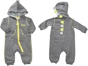 [BabyTown] Babies Novelty Dinosaur All in One Tracksuit (Newborn) Grey