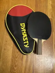 Dynasty Extra Penhold Table Tennis Racket & Case - ITTF Approved Palio Rubbers -