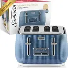 Sunbeam 4 Slice Toaster Self-Center 9 Setting Blue TAP3504BL