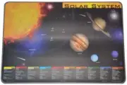 SOLAR SYSTEM Educational WIPE-OFF Painless PLACEMAT Preschool Learn ASTRONOMY