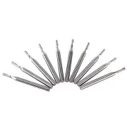 10pcs 1/8'' Shank Carbide End Mill CNC Engraving Tools Single Flute Spiral Bit