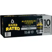 Hard Rated Zero Sugar Can 375mL (10PK)
