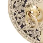 11cm Brass Flower Pattern Knob Round Shape Door Handle For Cabinet Wardrobe KF