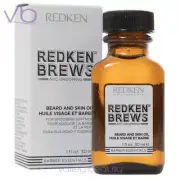 REDKEN BREWS FOR MEN Beard Oil, 30ml Skin & Mustache Moisturizer, Natural Oils