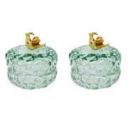 2x Urban Gold Snail Glass Trinket Box Tabletop Display Home/Room Decor Blue 7cm