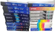 Blank VHS Tape Sony Polaroid TDK Maxell T-120 VCR Video Cassette 18 SEALED (T86)