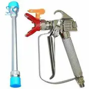 Airless Paint Spray Gun 3600PSI With Tip Guard 517 Tip 10 inch Extension Pole
