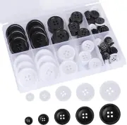 100 Pcs Premium Mixed Resin Sewing Buttons, Eco-Friendly 4-Hole Craft Buttons,