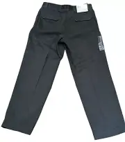 Dockers Premium Brushed Cotton Khaki Flat Front Relaxed Pants 34x32 Black NWT
