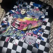 Adidas Jeremy Scott Shirt JS Rally NASCAR Style Checker T Shirt Men’s Sz S