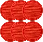 PinePoem Car Cup Holder Coaster with Bling Crystal Rhinestone, 6 Pack Universal Auto Anti Slip Cup Holder Insert Coaster, Car Interior Accessories 2.75in