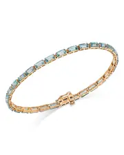 Bloomingdale's Fine Collection Swiss Blue Topaz Bangle Bracelet in 14K Yellow Gold
