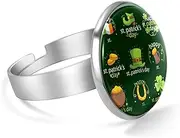 [FVQL] Stainless Steel Ring for Girls, St. Patrick's Day