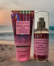 Bath & Body Works Piece PINK PINEAPPLE SUNRISE Body Cream & Mist-NEW