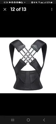 Adjust Posture Corrector Shoulder Support Belt Body Brace Back Lumbar XXL (2-pk)