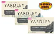 3 Yardley London ACTIVATED CHARCOAL Soap LIMITED EDITION 4.25oz W/ ESSENTIAL OIL