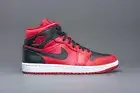 Air Jordan 1 Mid Shoes Reverse Bred Gym Red Black White 554724-660 Mens Size 12