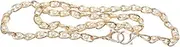 [OHPHCALL] Replacement Shoulder Bag Strap Detachable Pearl Design with Golden Metal Accents for Messenger Crossbody and Travel Bags