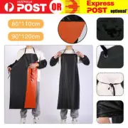Waterproof Apron PVC Chef Apron Butcher Work 2 Sizes Black Heavy Duty Royal New