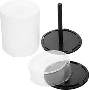 Plastic Storage Bucket Book Cd/DVD Storage Bin 2pcs Disc Pack Holder Compact Portable Organizer for DVDs Games