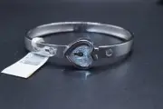 Silver 925 Bangle bracelet. Cubic Circonia.