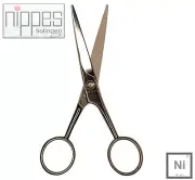 Nippes Solingen 5.1" Nickel Plated Carbon Steel Hair Shears Made in Germany
