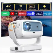 4K Smart Projector Wifi Bluetooth DANCIEYA Android Projector Native 1080P with