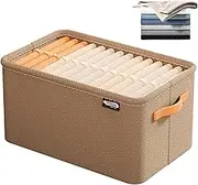 Cation Multi-Functional Folding Wardrobe,Pickelect Storage Boxes,Closet Organizers and Storage Closet Baskets,Ultra Space Clothes Drawer Organizer Closet with Handle (Khaki)