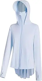 [NWUGTHTX] Women's UPF 50+ Sun Protection Jacket, Long Sleeve UV Shirt with Hood, Lightweight and Breathable