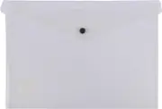 Document Wallet A4 Polypropylene, Button Closure Clear Single Unit [Item No. 100