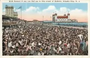 1920's Atlantic City Postcard $5 Reward Find Me in Bathers UNPOSTED AC038