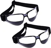ACEmedia Basketball Goggles Sport Dribble Specs Goggles Black Sports Goggles Dribbling Specs Basketball Training Aid for Teenagers Kids Gifts (2 Pieces)