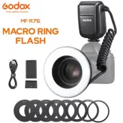 Godox RING72 Macro LED Ring Fill Light 8 Adapter Ring For Canon Nikon Sony DSLR